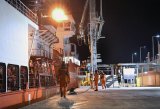 LNG carrier rehearses its berthing procedures